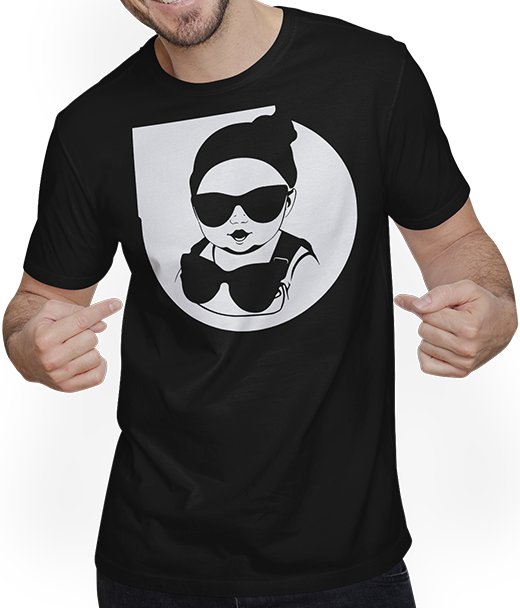 Produktbild von T-Shirt mit Mann Lustiges Kleinkind trägt Sonnenbrille Cooles Baby