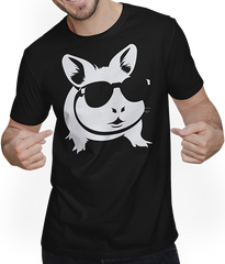 Produktbild von T-Shirt mit Mann Lustiges Meerschweinchen mit Sonnenbrille Meerschweinchen