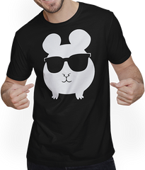 Produktbild von T-Shirt mit Mann Lustiges Meerschweinchen mit Sonnenbrille Meerschweinchen