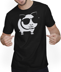 Produktbild von T-Shirt mit Mann Lustiges Meerschweinchen mit Sonnenbrille Meerschweinchen