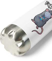 Produktbild vom Boden der Thermoflasche Lustiges Tier Ratte mit Gesichtsschutz