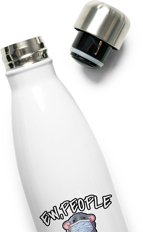 Produktbild vom Oberteil der Thermoflasche Lustiges Tier Ratte mit Gesichtsschutz