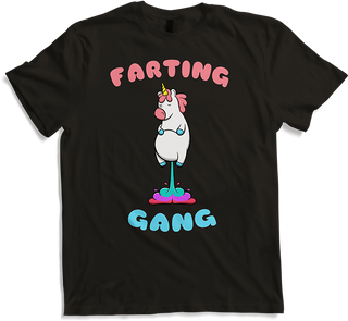 Produktbild von T-Shirt Lustiges pupsendes / furzendes Einhorn mit Spruch Shirt