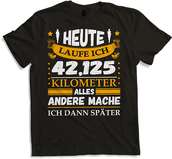 Produktbild von T-Shirt Marathon Spruch Langstrecken Läufer Sprüche Marathonläufer