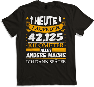 Produktbild von T-Shirt Marathon Spruch Langstrecken Läufer Sprüche Marathonläufer