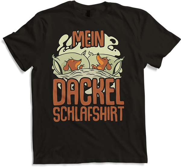 Produktbild von T-Shirt Mein Dackel Schlafshirt | Dachshund Hunde Spruch Teckel