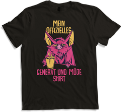 Produktbild von T-Shirt Mein Offizielles Genervt Und Müde Shirt Fledermaus Sprüche