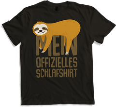 Produktbild von T-Shirt Mein Offizielles Schlafshirt Faultier Müde Lustige Sprüche