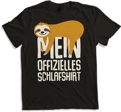 Produktbild von T-Shirt Mein Offizielles Schlafshirt Faultier Müde Lustige Sprüche