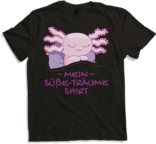 Produktbild von T-Shirt Mein Süße-Träume Shirt Schlafshirt Mädchen Jungen Axolotl
