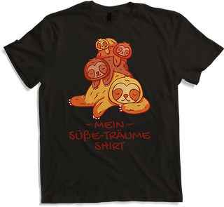 Produktbild von T-Shirt Mein Süße-Träume Shirt Schlafshirt Mädchen Jungen Faultier