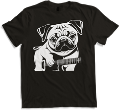 Produktbild von T-Shirt Mops mit E-Gitarre Musiker Lustiger Gitarrist