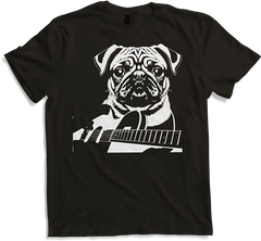 Produktbild von T-Shirt Mops mit E-Gitarre Musiker Lustiger Gitarrist