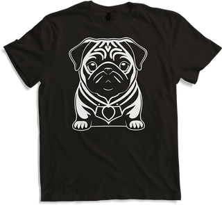 Produktbild von T-Shirt Mops mit E-Gitarre Musiker Lustiger Gitarrist