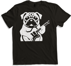 Produktbild von T-Shirt Mops mit E-Gitarre Musiker Lustiger Gitarrist