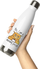 Produktbild von Thermosflasche von Hand gehalten Morning Person Sarkastische Ironische Misanthropische Katze Spruch