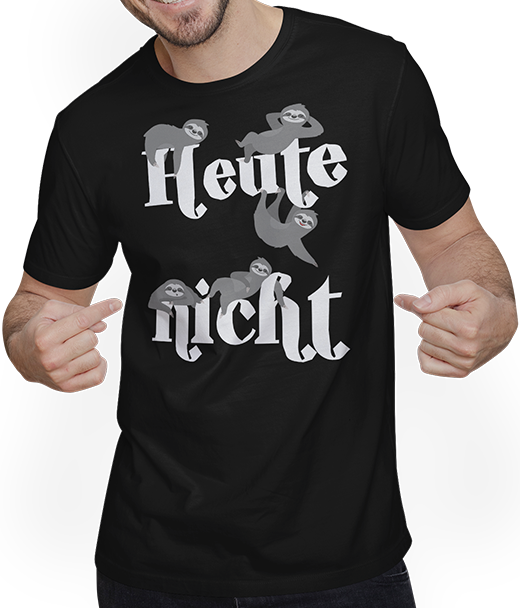 Produktbild von T-Shirt mit Mann Müde, faule, entspannte Faultiere - Lustiges Sprüche T-Shirt