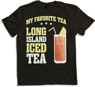 Produktbild von T-Shirt My Favorite Tea: Long Island Eistee, lustiger Cocktail-Spruch