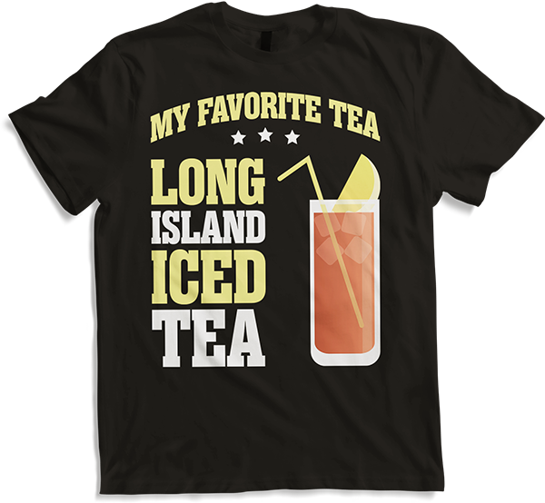 Produktbild von T-Shirt My Favorite Tea: Long Island Eistee, lustiger Cocktail-Spruch