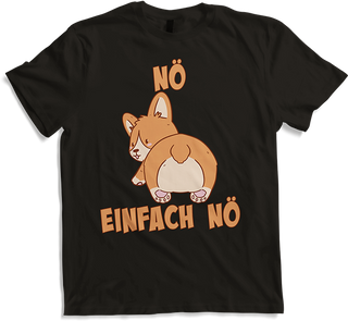 Produktbild von T-Shirt NÖ Corgi Hund | Lustiger Cooler Spruch | Für Mädchen & Jungs