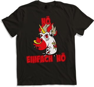 Produktbild von T-Shirt NÖ Einhorn Frecher Spruch für Mädchen & Jungs Punker Einhorn