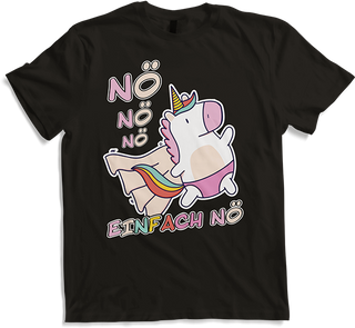 Produktbild von T-Shirt NÖ Einhorn | Lustiger frecher Spruch für Mädchen & Teenager