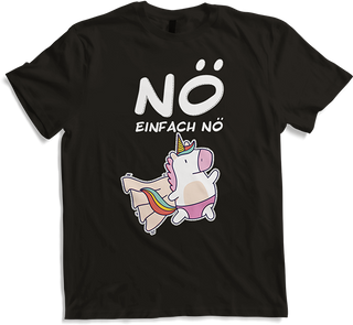 Produktbild von T-Shirt NÖ Einhorn | Lustiger frecher Spruch für Mädchen & Teenager