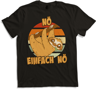 Produktbild von T-Shirt NÖ Faultier | Lustiger Cooler Spruch | Für Mädchen & Jungs