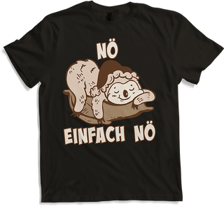 Produktbild von T-Shirt NÖ Faultier | Lustiger Cooler Spruch | Für Mädchen & Jungs