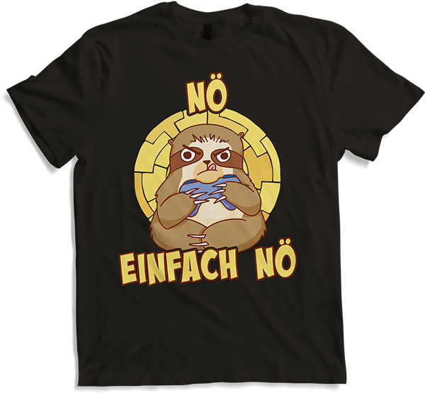 Produktbild von T-Shirt NÖ Faultier Zocker Lustiger Cooler Spruch   Mädchen & Jungs