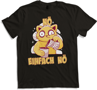 Produktbild von T-Shirt NÖ Kaffee Katze Lustiger Cooler Spruch für Mädchen & Jungs