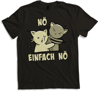 Produktbild von T-Shirt NÖ Katze Backpfeife Lustiger Sarkastischer Spruch Ohrfeige