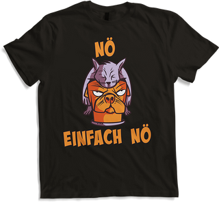 Produktbild von T-Shirt NÖ Katze Hund | Lustiger Cooler Spruch | Für Mädchen & Jungs