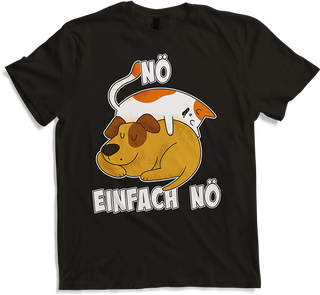 Produktbild von T-Shirt NÖ Katze Hund schlaf Lustiger Cooler Spruch Jungs & Mädchen