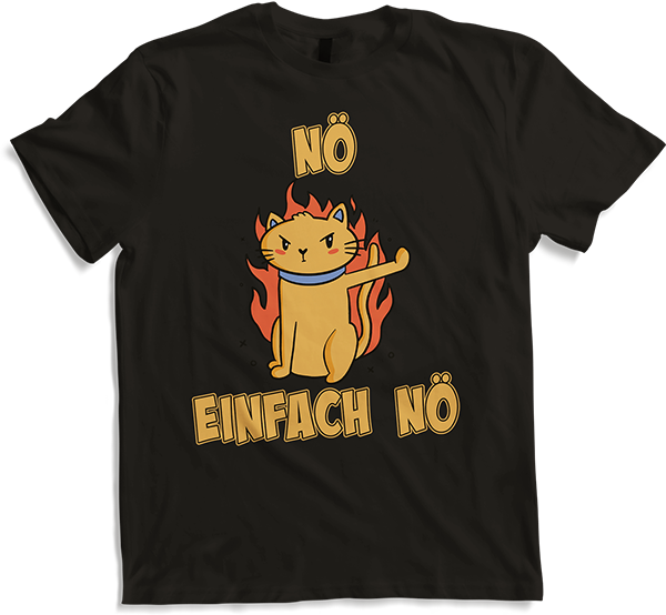 Produktbild von T-Shirt NÖ Katze | Lustiger Cooler Spruch | Für Mädchen & Jungs