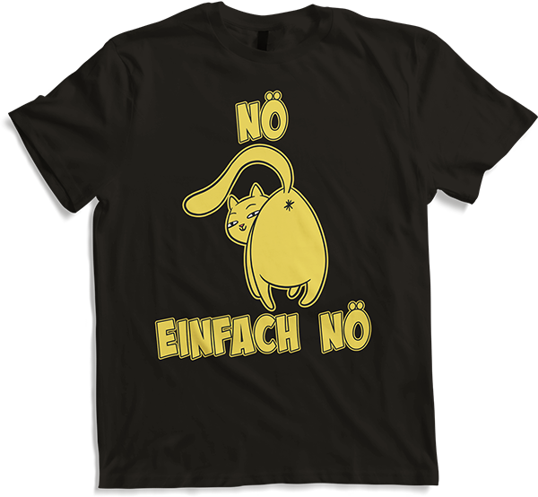 Produktbild von T-Shirt NÖ Katze Popo | Lustiger Cooler Spruch | Für Mädchen & Jungs