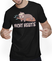 Produktbild von T-Shirt mit Mann Nicht Heute Faultier Lustiger Spruch für Mädchen & Jungs