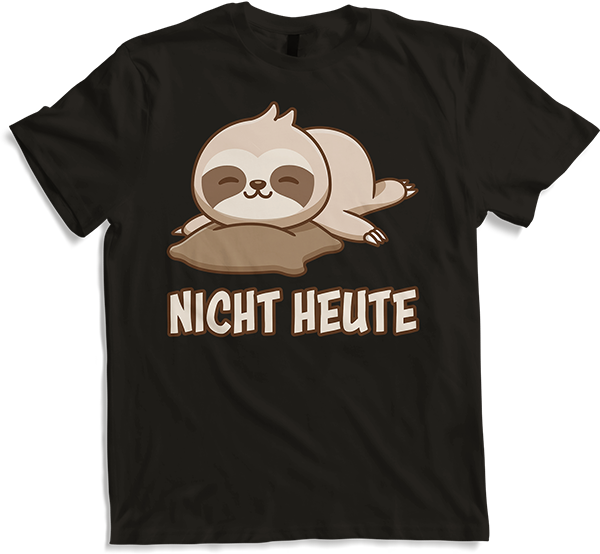 Produktbild von T-Shirt Nicht Heute Faultier Lustiger Spruch für Mädchen & Jungs