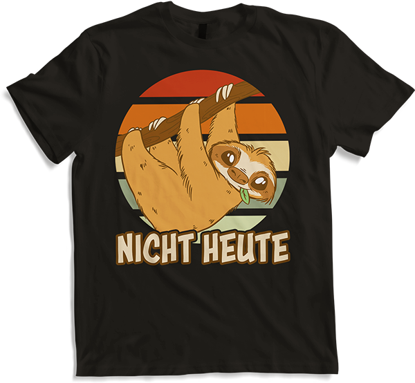 Produktbild von T-Shirt Nicht Heute Faultier Lustiger Spruch für Mädchen & Jungs