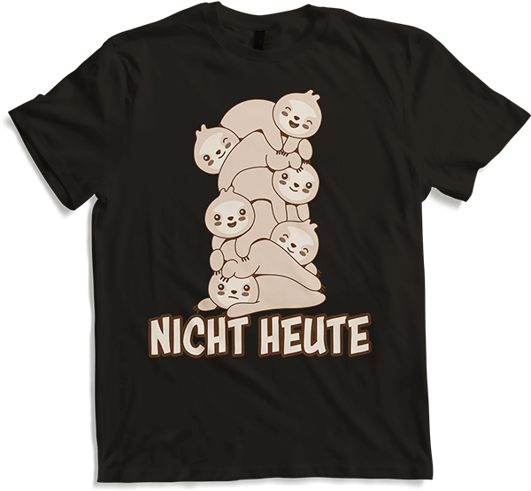 Produktbild von T-Shirt Nicht Heute Faultier Lustiger Spruch für Mädchen & Jungs