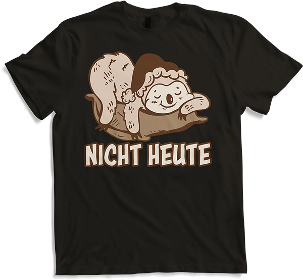 Produktbild von T-Shirt Nicht Heute Faultier Lustiger Spruch für Mädchen & Jungs