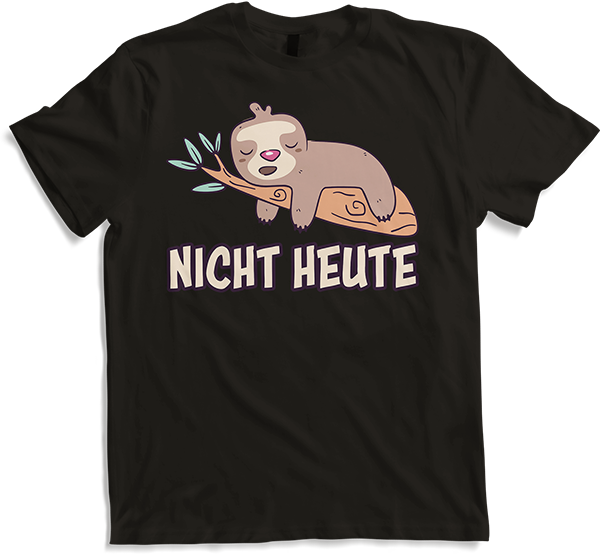 Produktbild von T-Shirt Nicht Heute Faultier Lustiger Spruch für Mädchen & Jungs