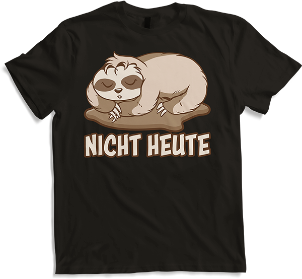 Produktbild von T-Shirt Nicht Heute Faultier Lustiger Spruch für Mädchen & Jungs