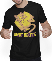 Produktbild von T-Shirt mit Mann Nicht Heute Katze Lustiger Katzen Spruch für Mädchen & Jungs