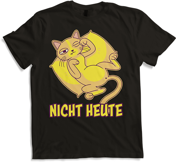 Produktbild von T-Shirt Nicht Heute Katze Lustiger Katzen Spruch für Mädchen & Jungs