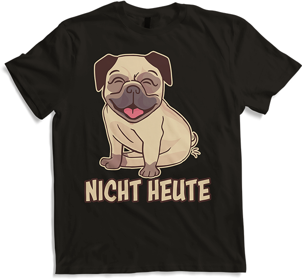 Produktbild von T-Shirt Nicht Heute Mops Lustiger Möpse Spruch für Mädchen & Jungs