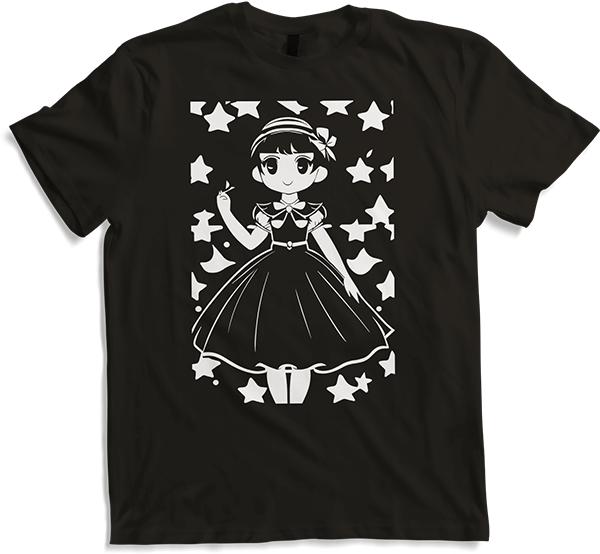 Produktbild von T-Shirt Niedlich Gothic Lolita Manga Märchen Anime Mädchen