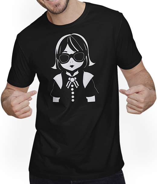 Produktbild von T-Shirt mit Mann Niedliche Anime Mädchen Gothic Manga Märchen Sonnenbrille