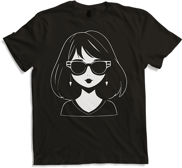 Produktbild von T-Shirt Niedliche Anime Mädchen Gothic Manga Märchen Sonnenbrille
