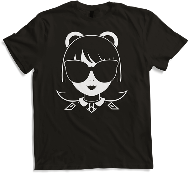 Produktbild von T-Shirt Niedliche Anime Mädchen Gothic Manga Märchen Sonnenbrille